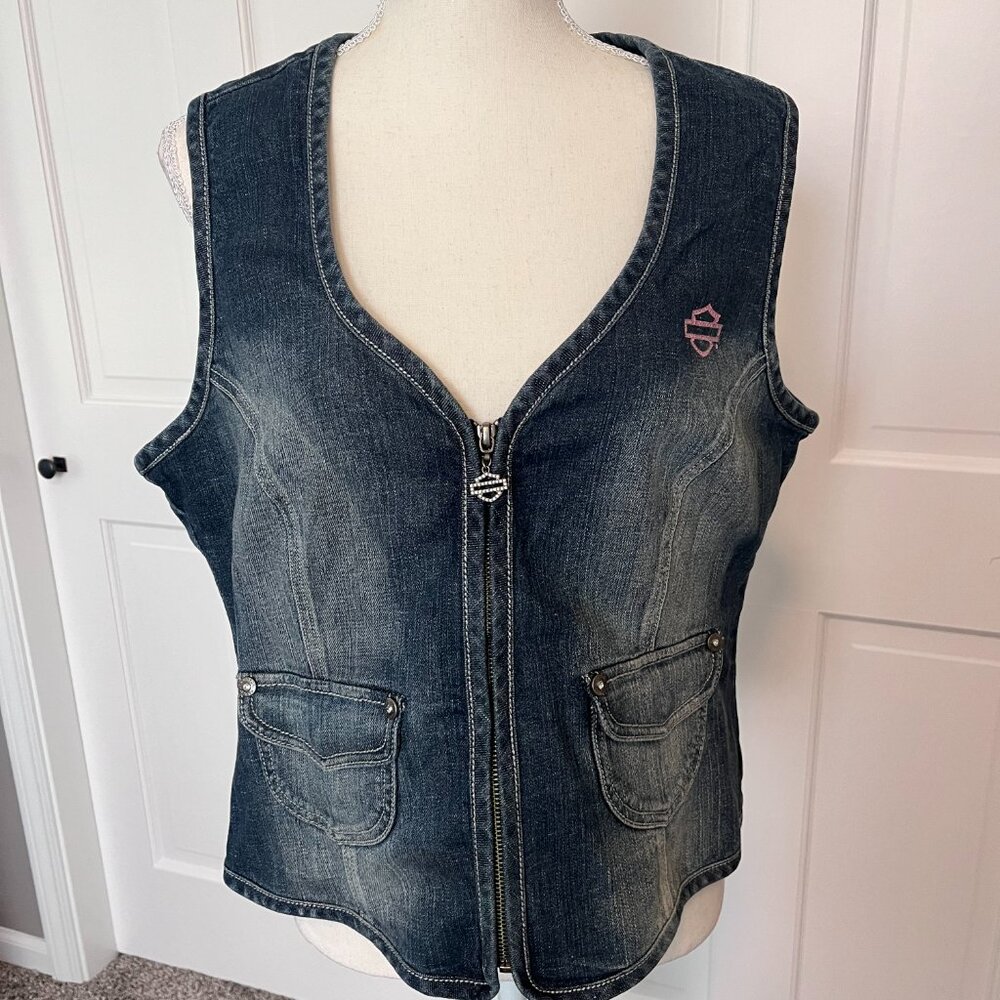 Harley Davidson Womens Denim Vest
